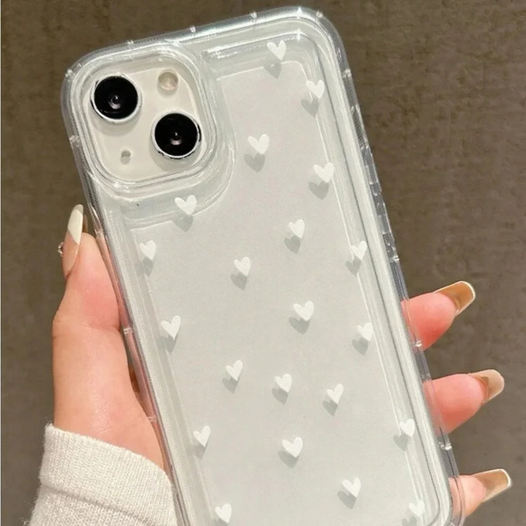 ⚠️Clearance iPhone 13/Pro/Pro Max White Hearts Phone Case - Picture 2 of 4